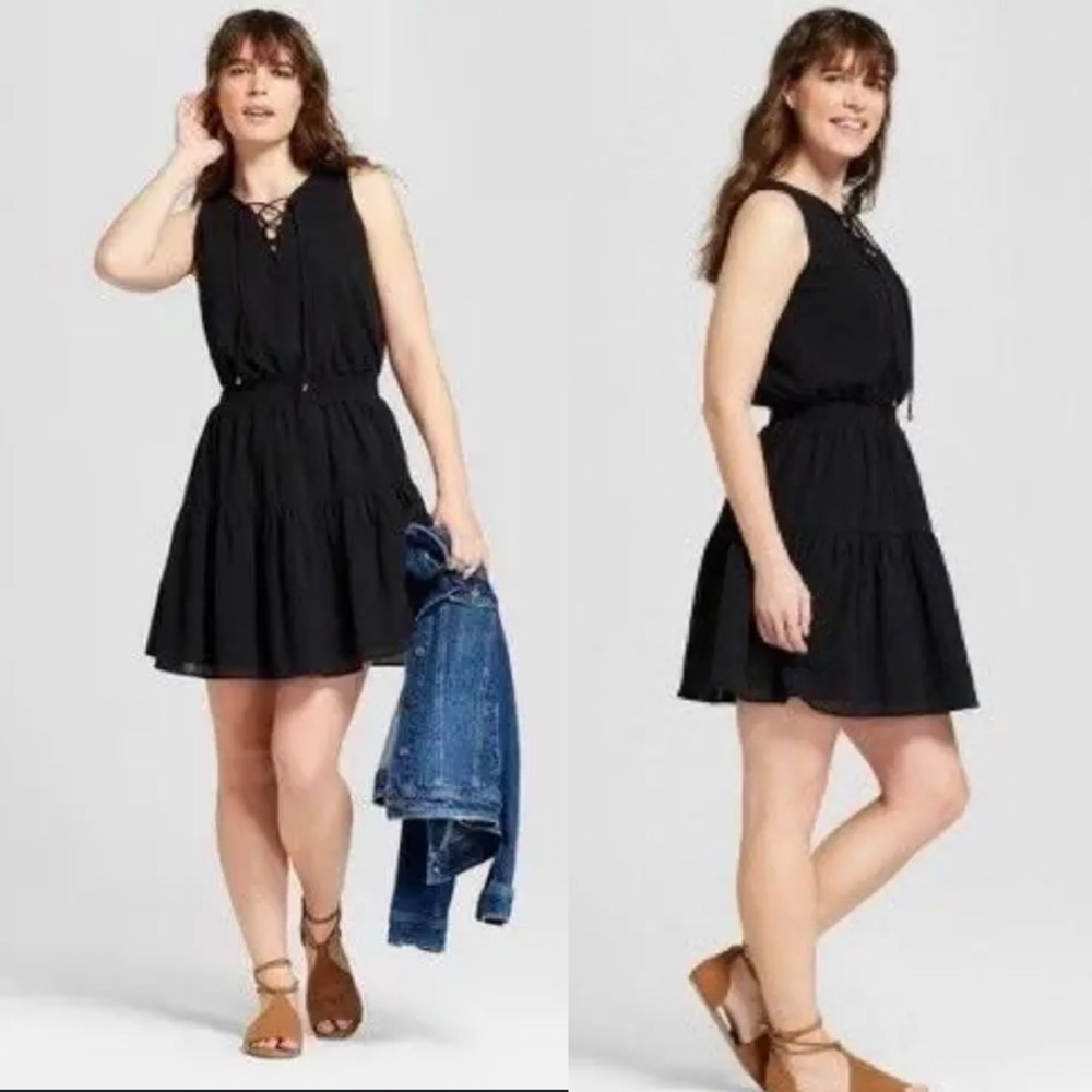 Universal Thread Smock Waist Little Black Sundress
